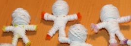 mummy bodies string yarn dolls